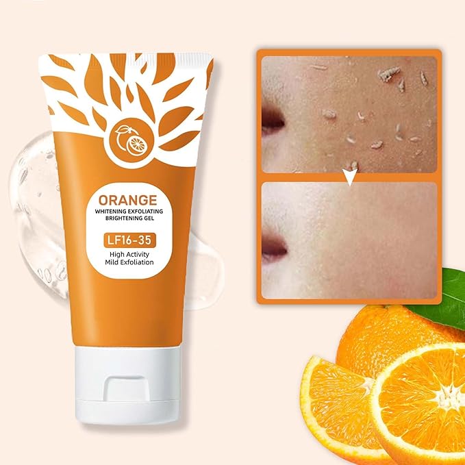 Orange Brightening Exfoliating Gel – Deep Cleansing & Glow Boost Peel Gel